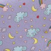 魔法月亮與彩虹斜紋布(幅寬150公分)