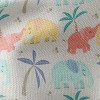 可愛的大象家族帆布(幅寬150公分)