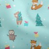 動物慶祝聖誕節雙斜布(幅寬150公分)