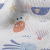 可愛水母螃蟹魚毛巾布(幅寬160公分)