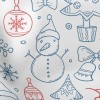 聖誕圖案雪人薄棉布(幅寬150公分)