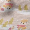 雪中可愛狐狸毛巾布(幅寬160公分)