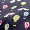 夜空飛行熱氣球麻布(幅寬150公分)