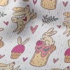 開心兔子杯子蛋糕毛巾布(幅寬160公分)