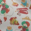 懷舊年代小丑玩具雪紡布(幅寬150公分)