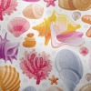 鮮豔貝殼珊瑚礁雙斜布(幅寬150公分)