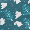 冬季雪白兔子斜紋布(幅寬150公分)
