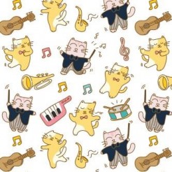 貓咪樂器演奏會