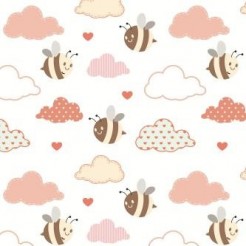 蜜蜂愛心雲朵