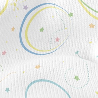 俏皮彩色星空仿毛衣布(幅寬150公分)