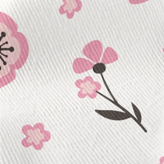 可愛日系花朵燈芯絨(幅寬150公分)