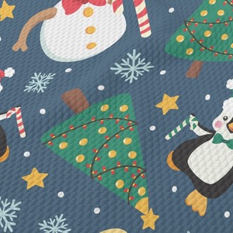 聖誕雪人和企鵝泡泡布(幅寬160公分)