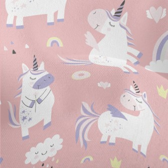 幼稚的獨角獸竹節麻(幅寬150公分)