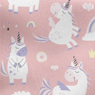 幼稚的獨角獸刷毛布(幅寬150公分)