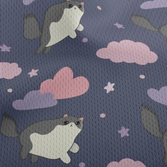 雲上的小貓鳥眼布(幅寬160公分)