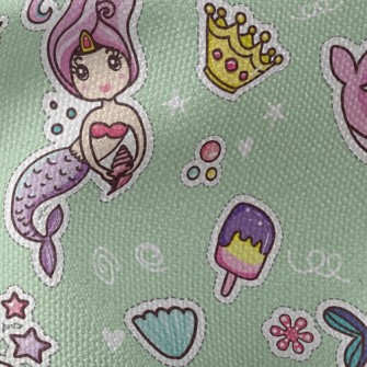 俏麗美人魚公主帆布(幅寬150公分)