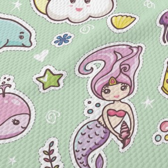 俏麗美人魚公主泡泡布(幅寬160公分)