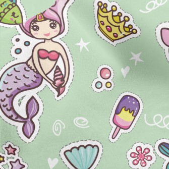 俏麗美人魚公主水晶絨(幅寬160公分)