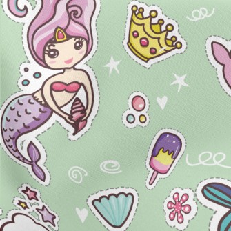 俏麗美人魚公主薄棉布(幅寬150公分)
