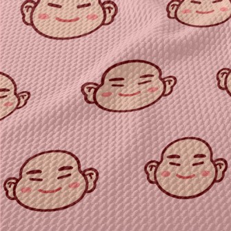 卡通中國笑佛泡泡布(幅寬160公分)