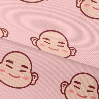 卡通中國笑佛牛津布(幅寬150公分)