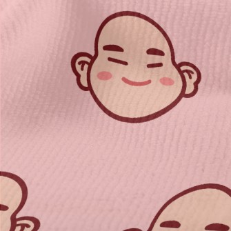 卡通中國笑佛毛巾布(幅寬160公分)