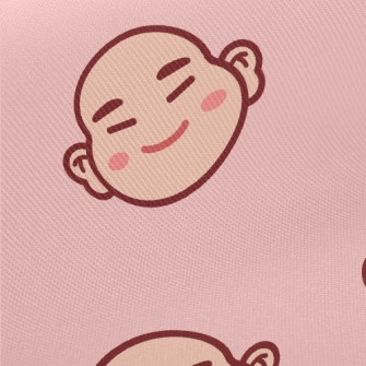 卡通中國笑佛斜紋布(幅寬150公分)