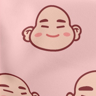 卡通中國笑佛羅馬布(幅寬160公分)