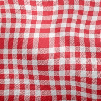 紅和白格子雙斜布(幅寬150公分)