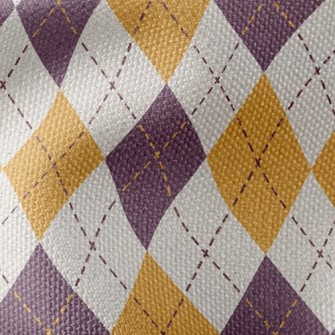 紫色和黃色菱形帆布(幅寬150公分)