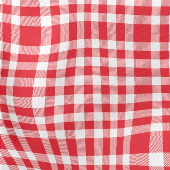 紅和白格子羅馬布(幅寬160公分)