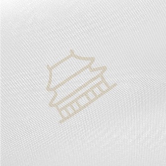 太極廟宇和龍圖案斜紋布(幅寬150公分)