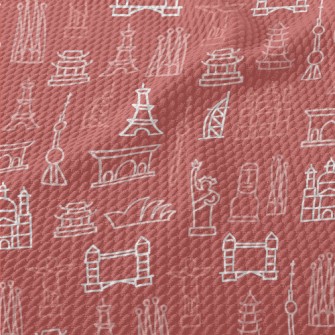 世界著名建築物泡泡布(幅寬160公分)