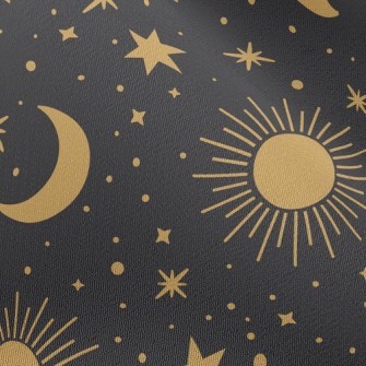 耀眼星星太陽月亮雪紡布(幅寬150公分)