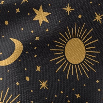 耀眼星星太陽月亮帆布(幅寬150公分)