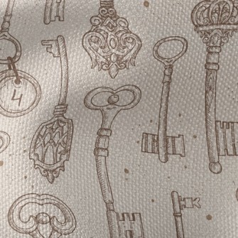 歐式華麗鑰匙帆布(幅寬150公分)