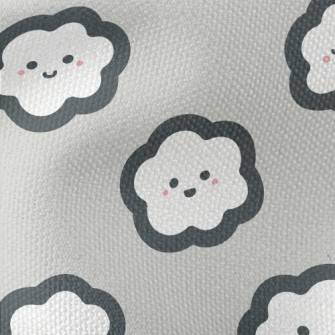 卡通手繪白雲帆布(幅寬150公分)