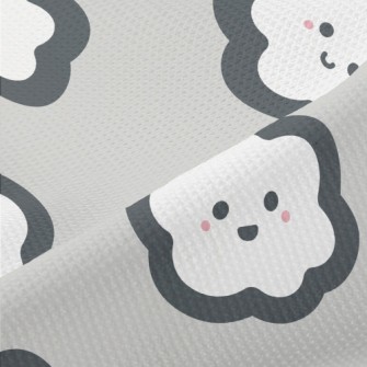 卡通手繪白雲高爾布(幅寬180公分)