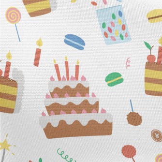 生日大蛋糕與甜點春亞紡(幅寬160公分)