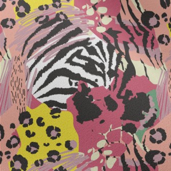 彩色抽象動物紋雪紡布(幅寬150公分)