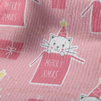 禮物盒裡的貓毛巾布(幅寬160公分)