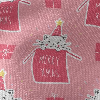 禮物盒裡的貓帆布(幅寬150公分)