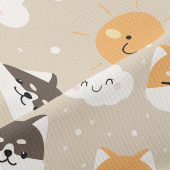 可愛雲朵柴犬高爾布(幅寬180公分)