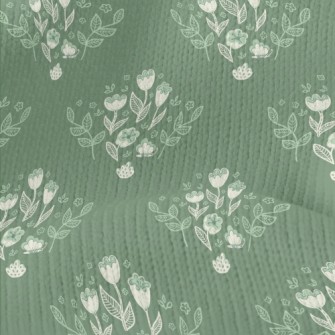 清新線條小花仿毛衣布(幅寬150公分)