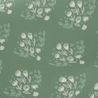 清新線條小花厚棉布(幅寬150公分)