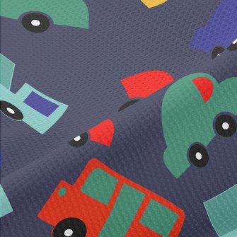卡通彩色汽車高爾布(幅寬180公分)