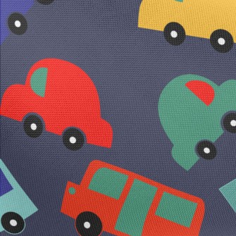 卡通彩色汽車春亞紡(幅寬160公分)