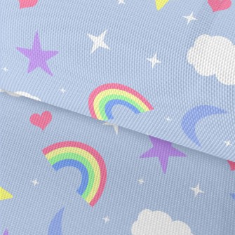 閃亮星月亮雲朵牛津布(幅寬150公分)