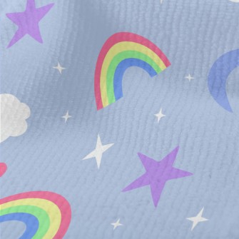 閃亮星月亮雲朵毛巾布(幅寬160公分)