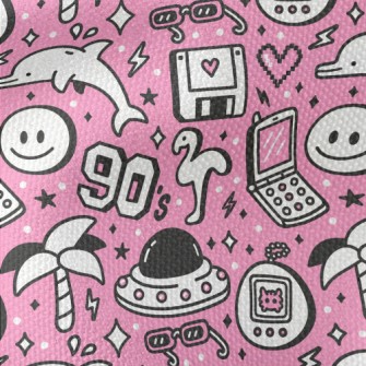 90s復古卡通圖案帆布(幅寬150公分)